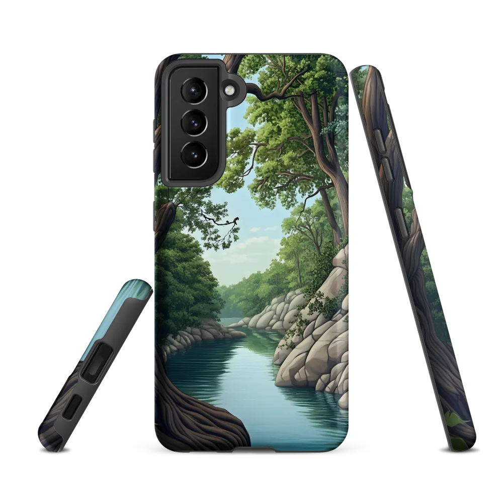 Tranquil Reflections: A Serene River Landscape