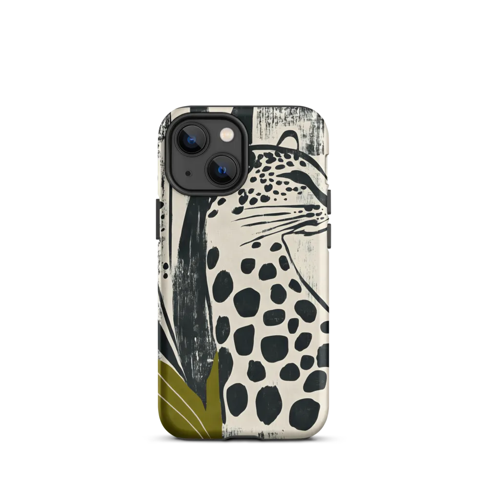 Leopard in Silhouette: A Modern Appeal | Phone Case |  13 mini | Tough Case | Matte