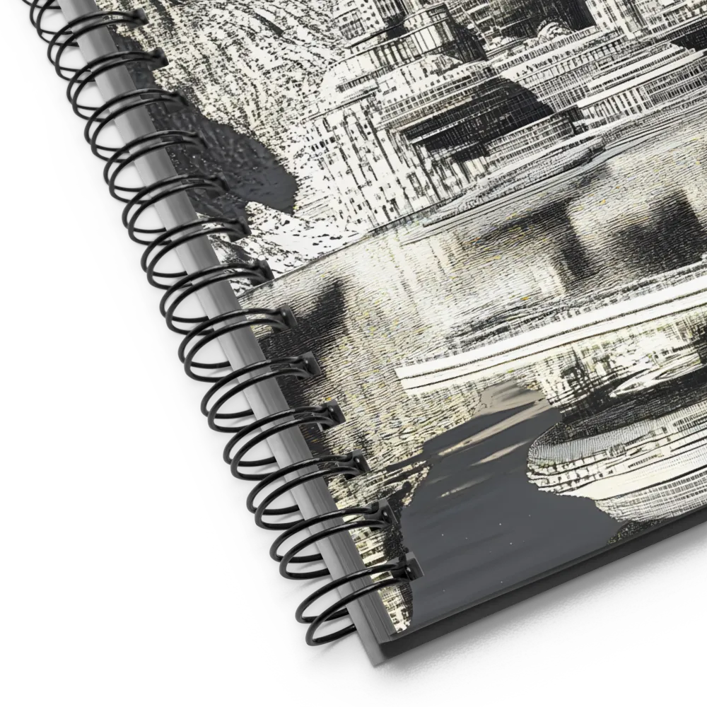 Reflections of a Futuristic Dreamscape | Spiral Notebook