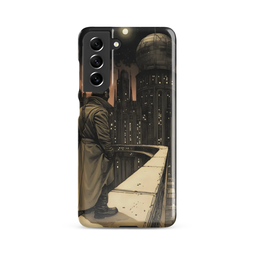 A Contemplative Gaze Over the Futuristic Metropolis
