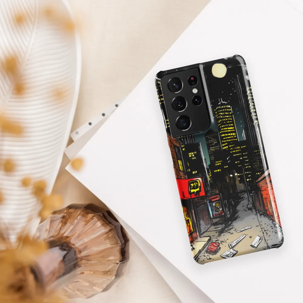 Nocturnal Cityscape: The Hidden Alley | Phone Case |  S21 Ultra | Snap Case | Glossy