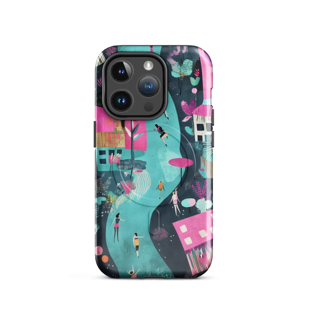 Whimsical Journey Through a Vibrant Landscape | Phone Case |  14 Pro | MagSafe® Tough Case | Glossy