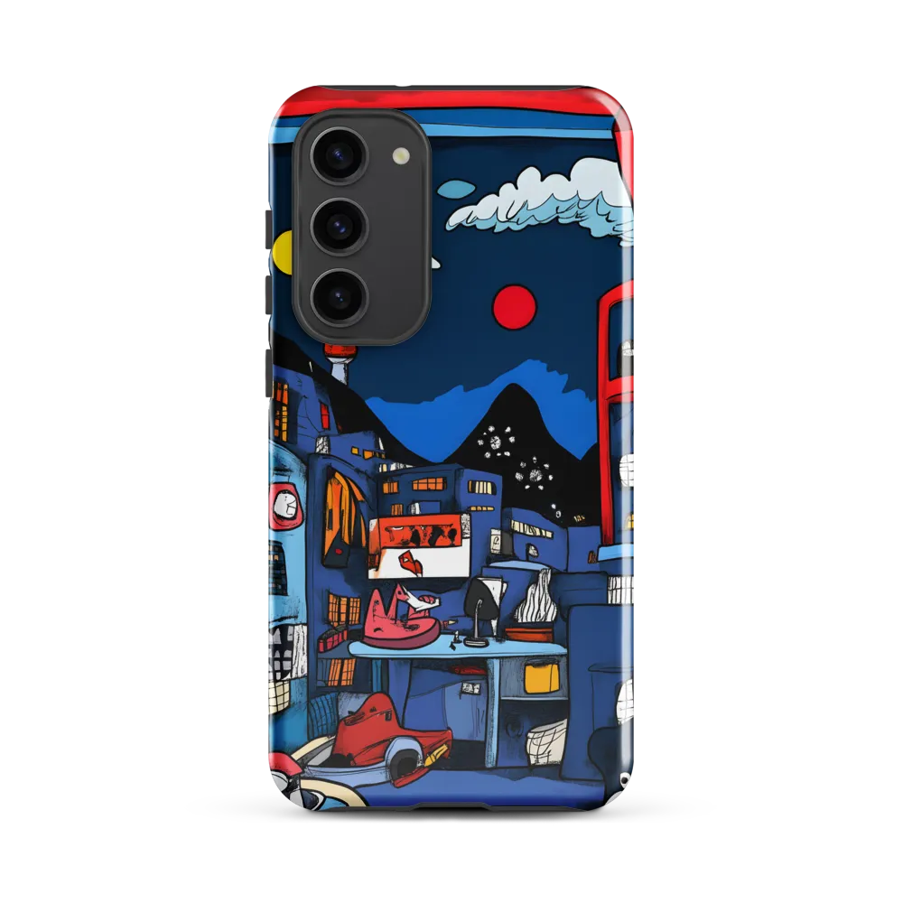 Whimsical Cityscape at Night