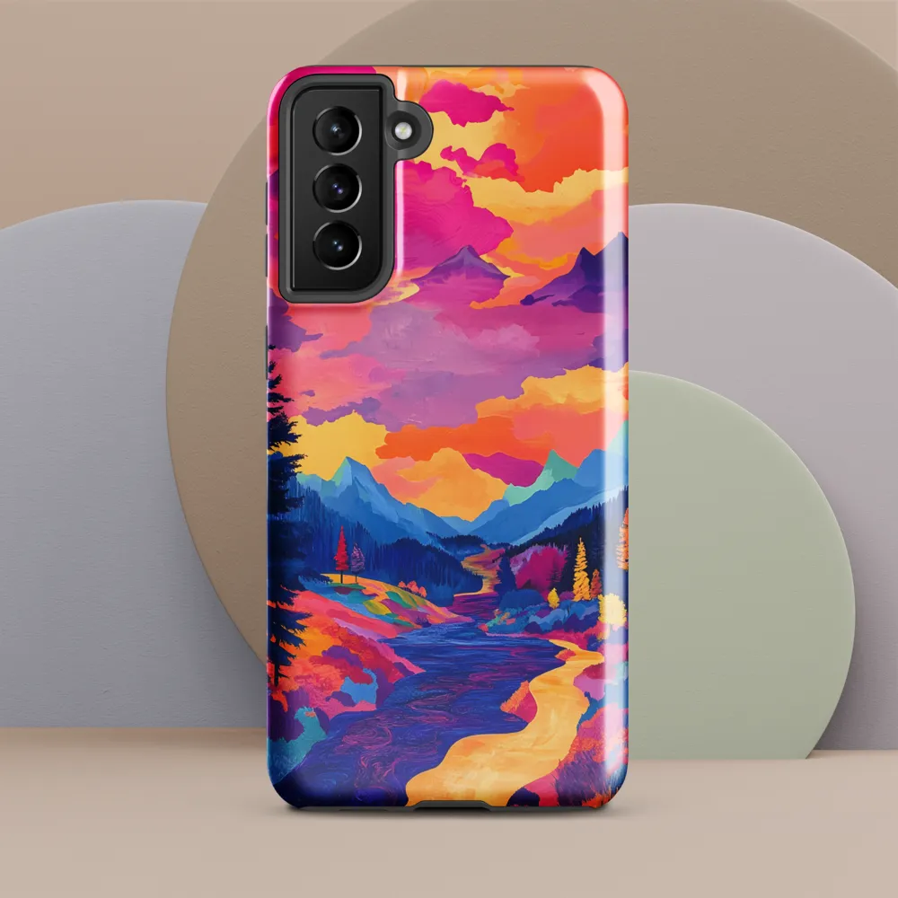 Radiant Serenity: A Surreal Landscape | Phone Case |  S21 Plus | Tough Case | Glossy