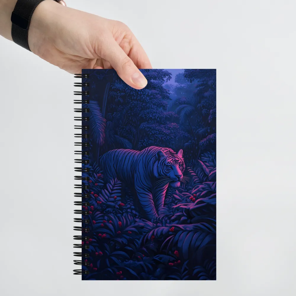 Mystic Prowler: The White Tiger in the Jungle | Spiral Notebook