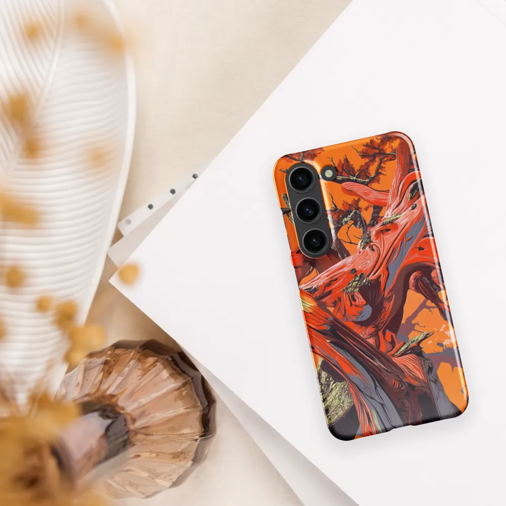 Life in Motion: An Abstract Tree | Phone Case |  S23 | Snap Case | Glossy