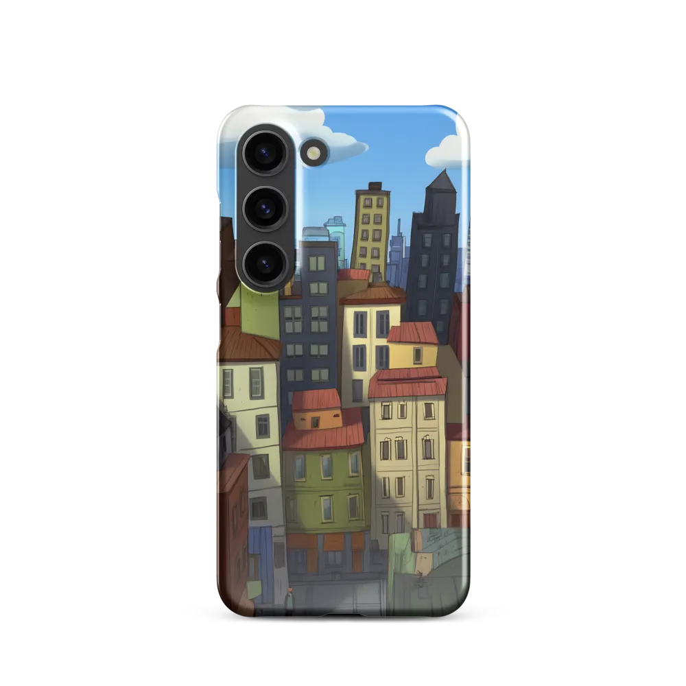 Urban Symphony: A Colorful Cityscape | Phone Case |  S23 | Snap Case | Glossy