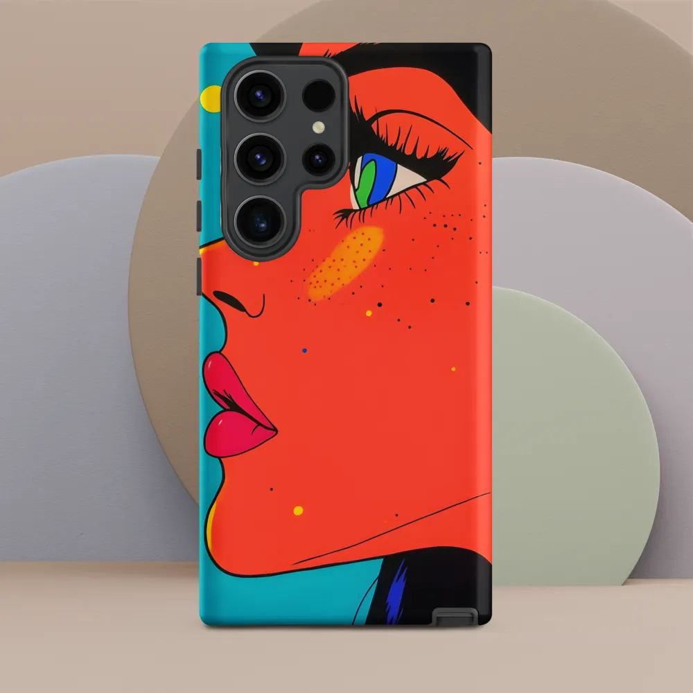 Vibrant Feminine Profile in Pop Art