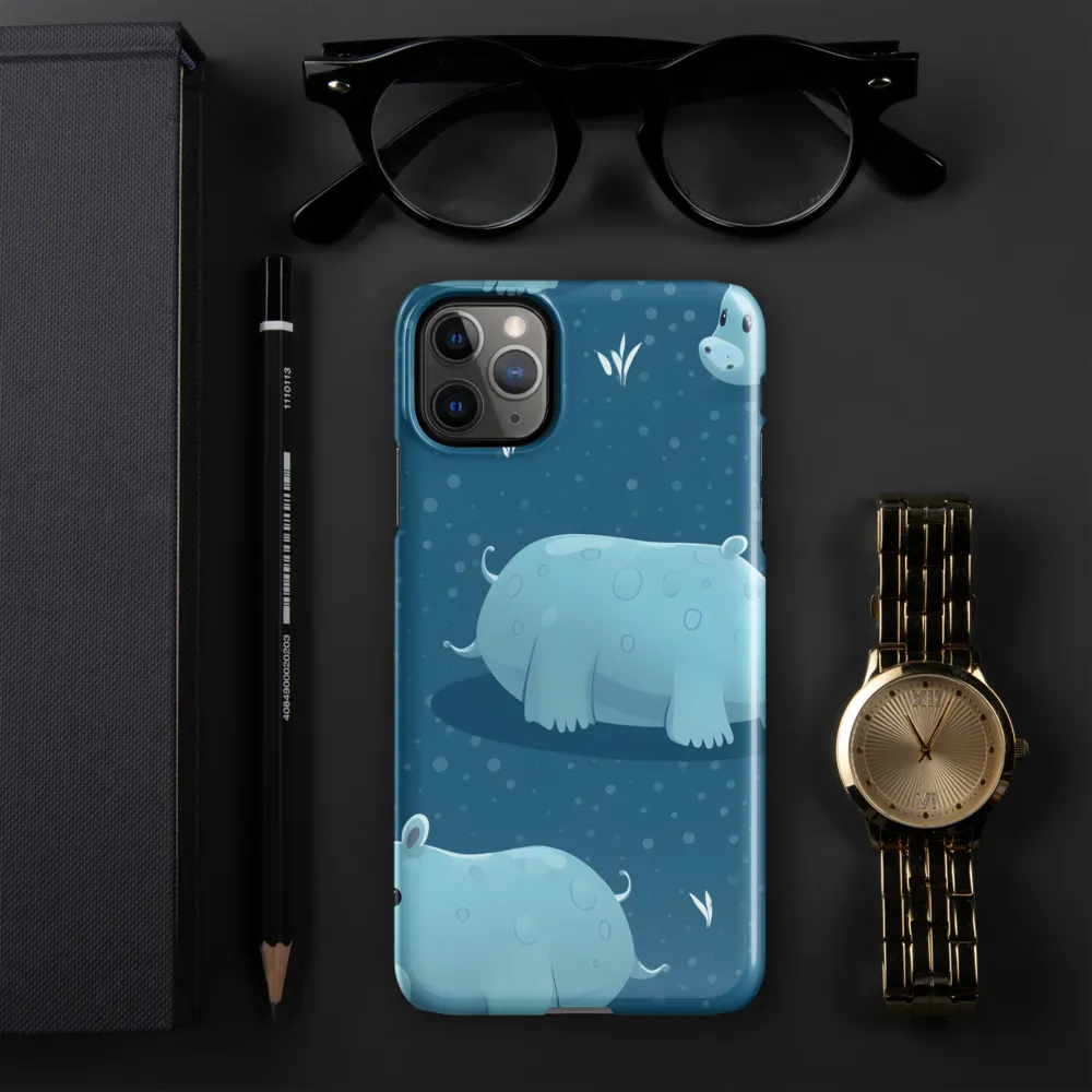 Whimsical Hippo Play | Phone Case |  11 Pro Max | Snap Case | Glossy