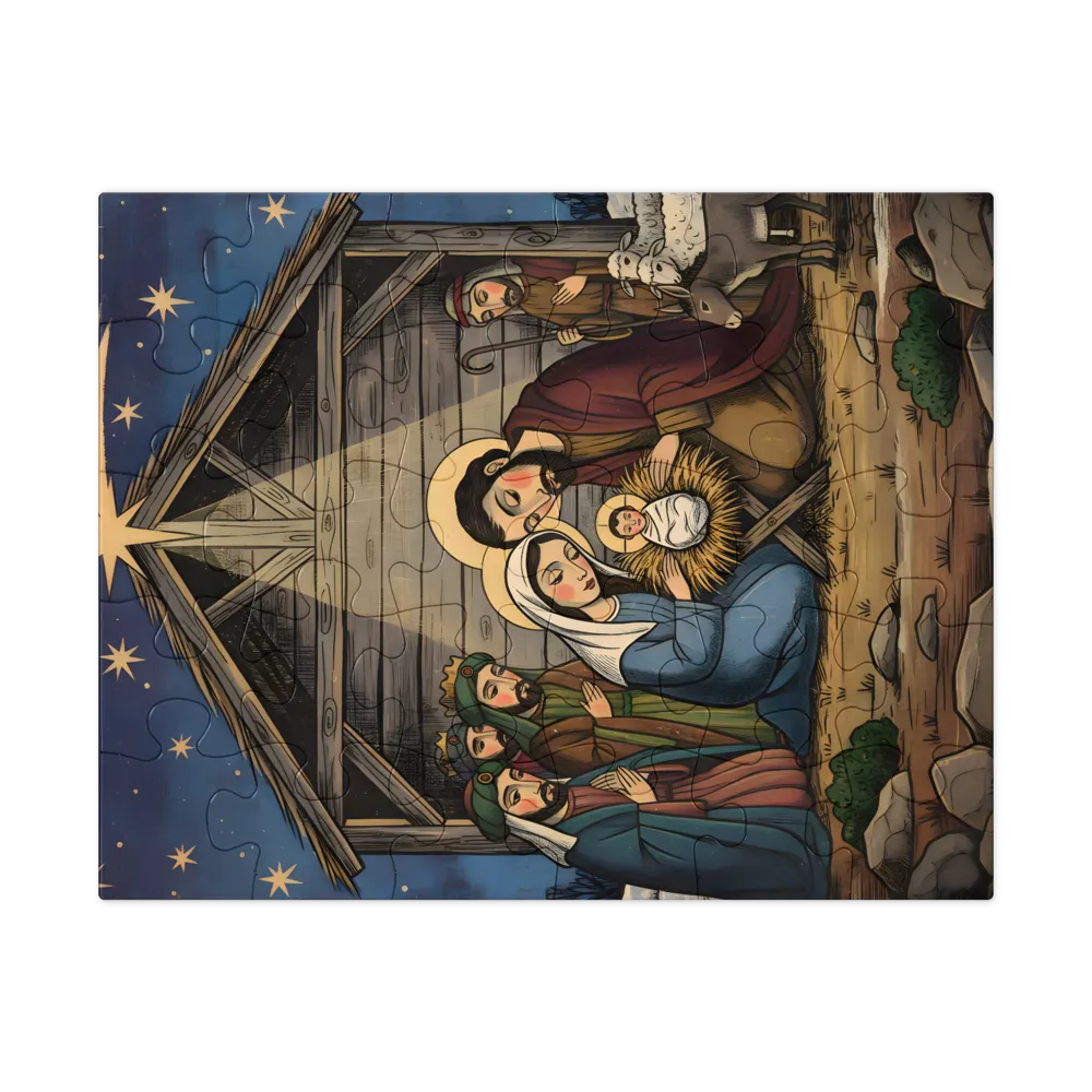Holy Night — Nativity Scene 
 Jigsaw Puzzle in Tin Box
