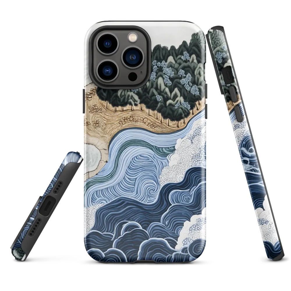 Oceanic Harmony: A Tranquil Landscape | Phone Case |  13 Pro Max | Tough Case | Glossy