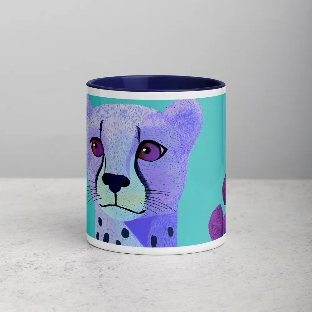 Lavender Cheetah on Turquoise