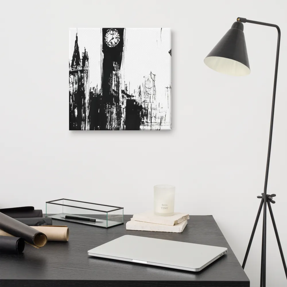 Clock Tower in Motion | Canvas | 16″×16″