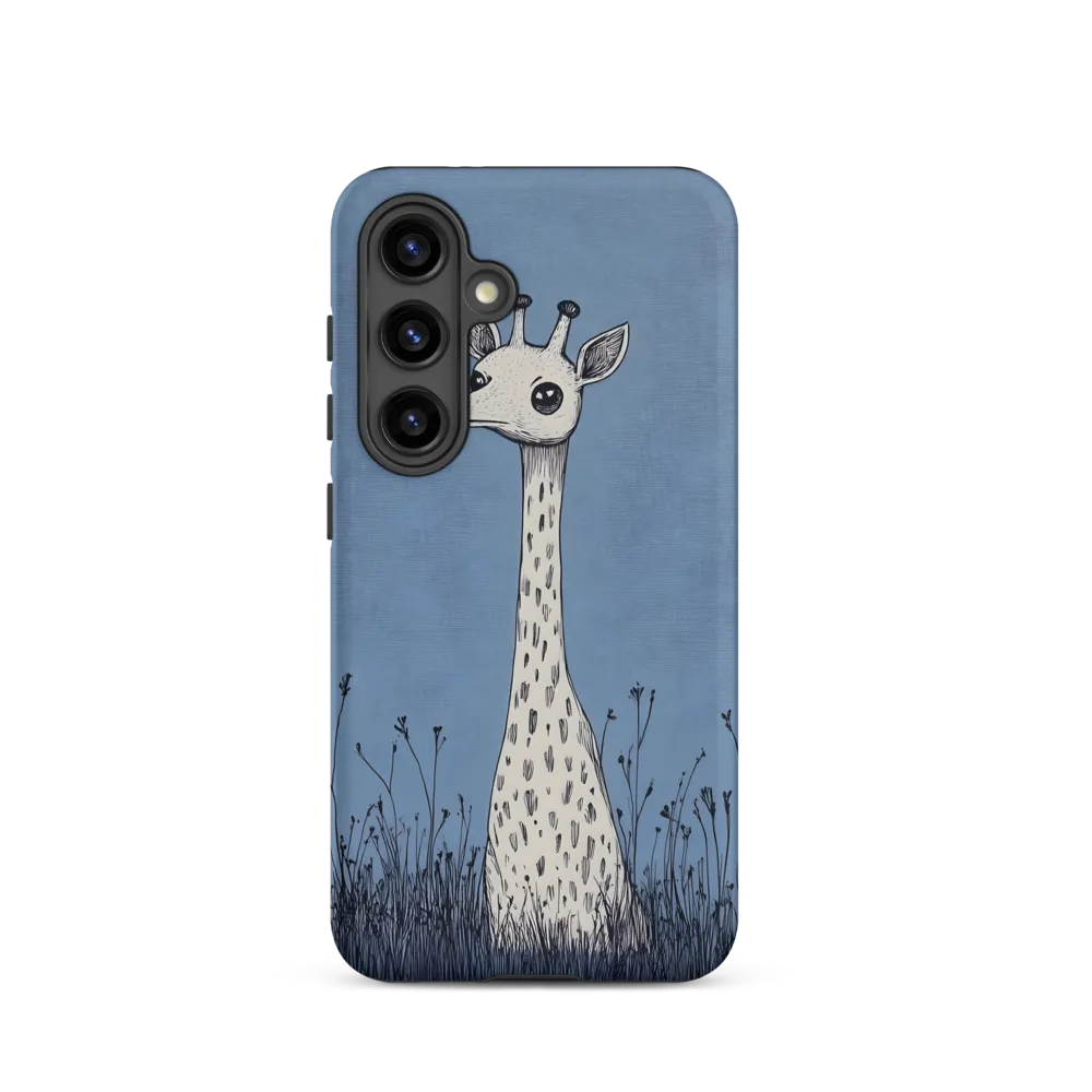 Whimsical Giraffe in Blue