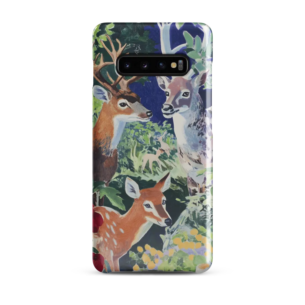 Whispers of the Forest: A Deer Gathering | Phone Case |  S10 Plus | Snap Case | Glossy