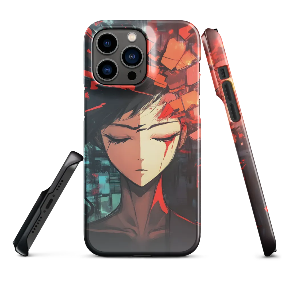Fragmented Mind: The Silent Struggle | Phone Case |  14 Pro Max | Snap Case | Glossy