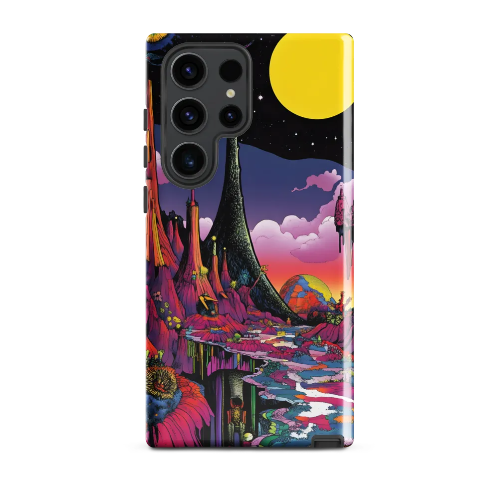 Celestial Dreams: A Journey Through an Alien Landscape | Phone Case |  S23 Ultra | Tough Case | Glossy
