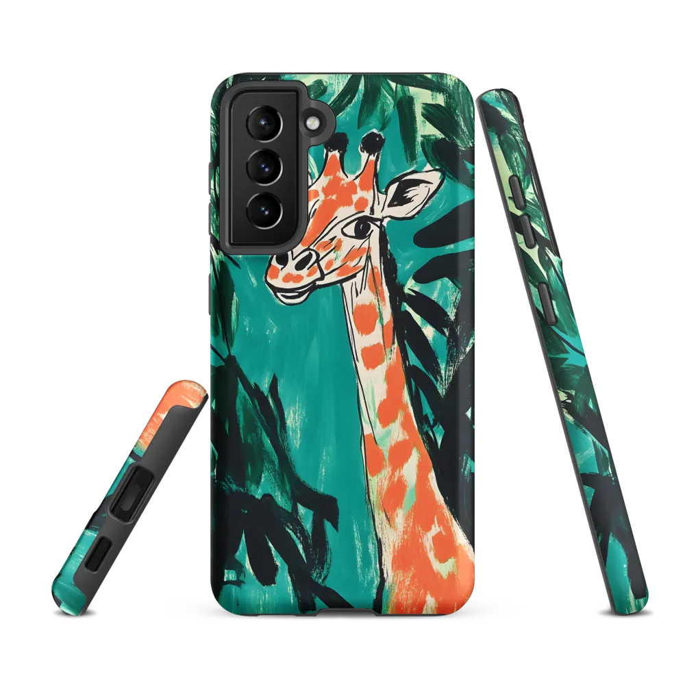 Curious Giraffe in Lush Greenery | Phone Case |  S21 FE | Tough Case | Matte