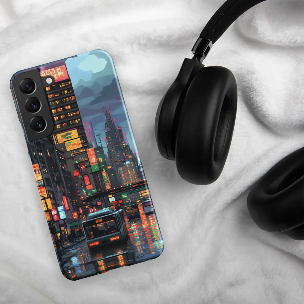 Neon Dreams: A Pixelated Urban Night