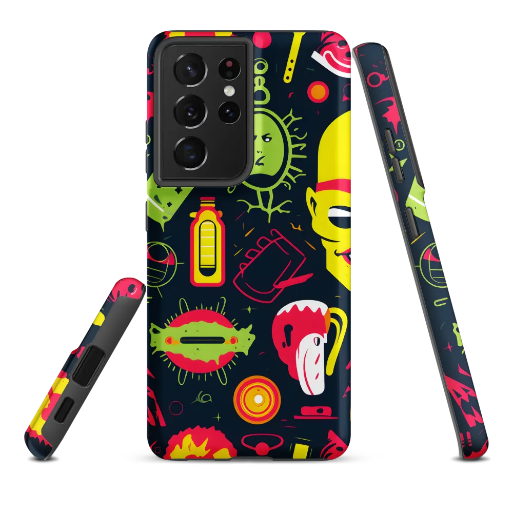 Neon Revelry: A Quirky Exploration of Modern Pop Art