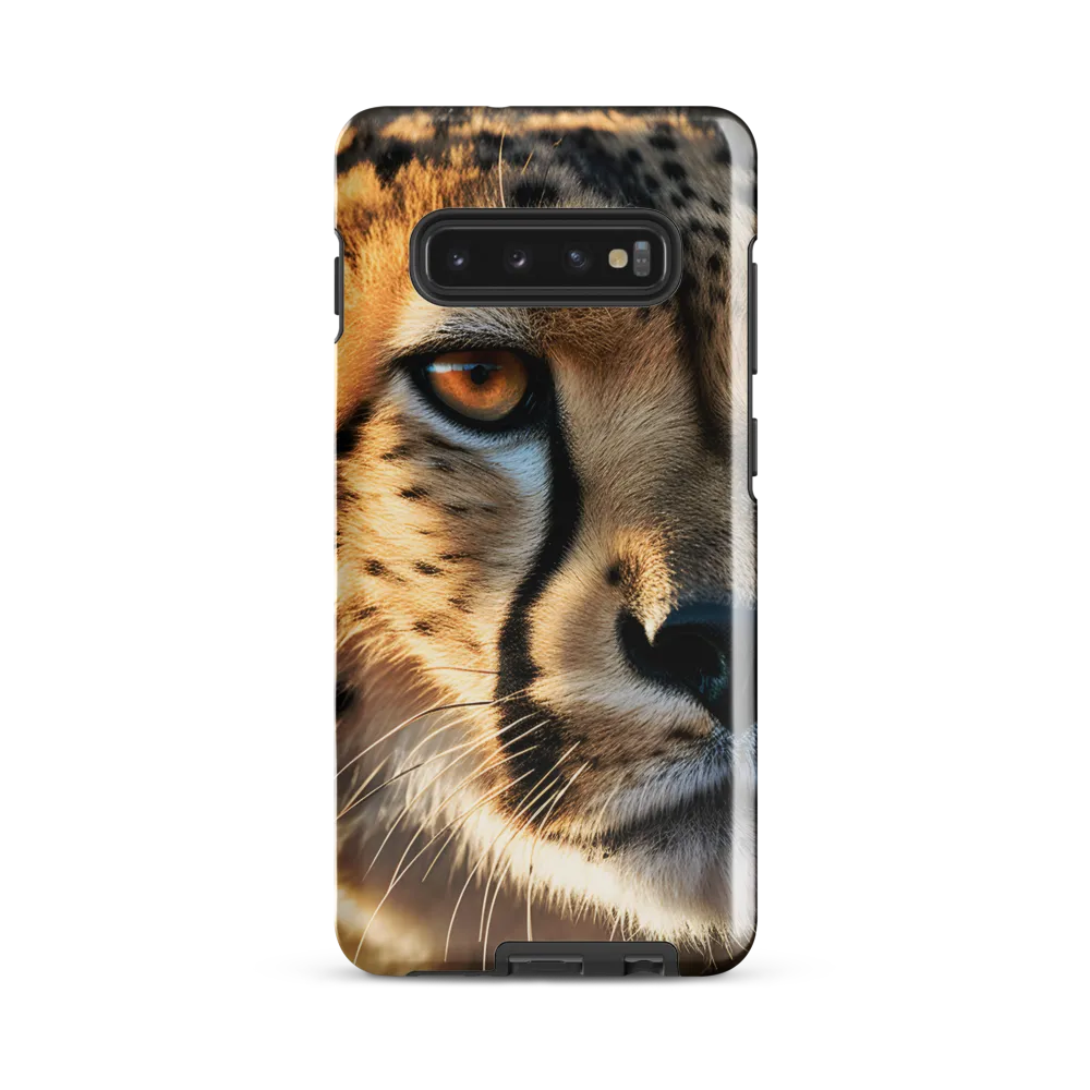 The Intense Gaze of the Cheetah | Phone Case |  S10 Plus | Tough Case | Glossy