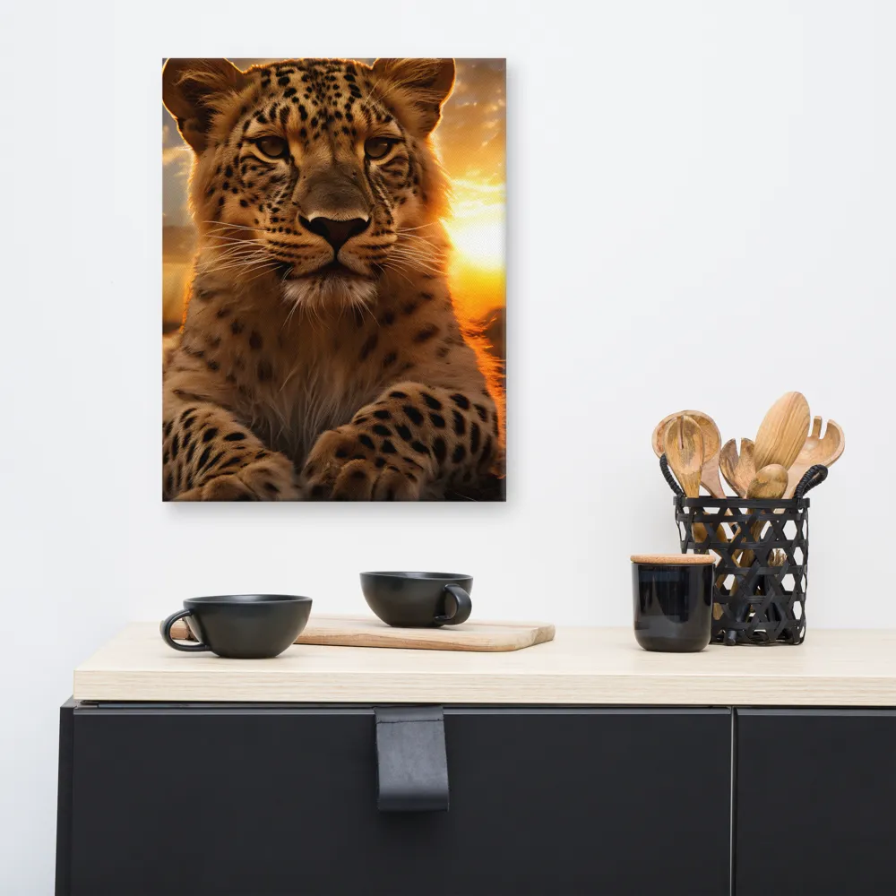 Regal Presence: The Leopard at Sunset