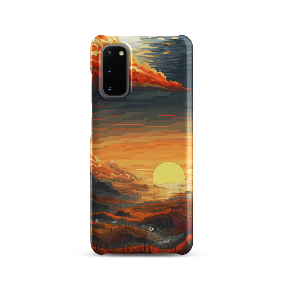 Ethereal Sunset: A Serene Landscape in Flowing Forms