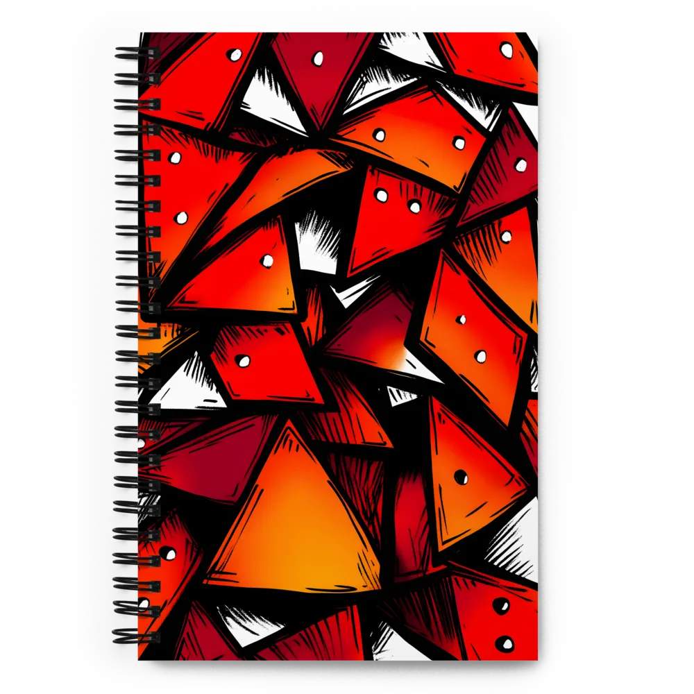 Dynamic Geometry of Red and Orange | Spiral Notebook