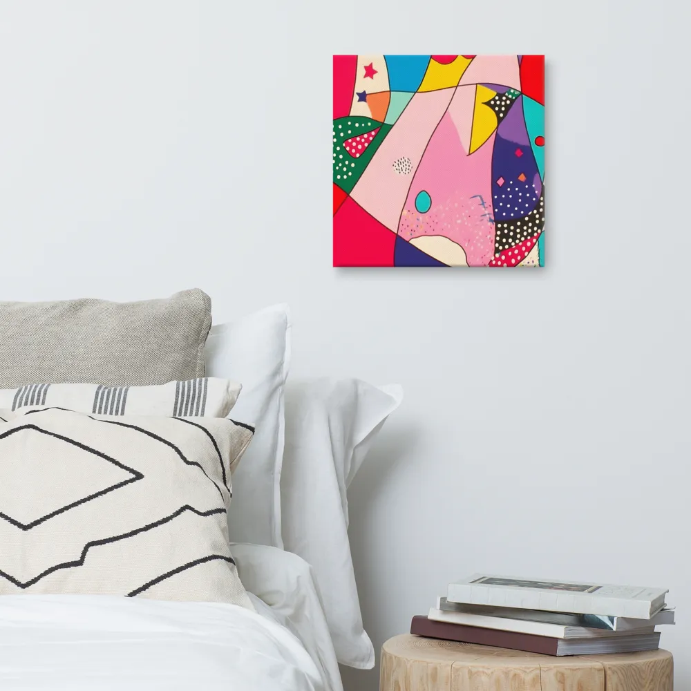 Playful Geometry in Color | Canvas | 16″×16″