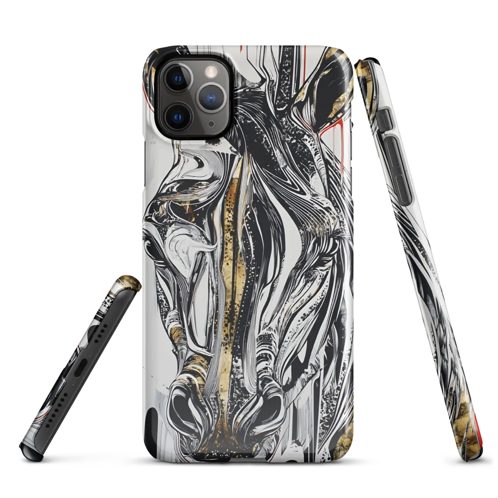 Ethereal Majesty: The Abstract Zebra | Phone Case |  11 Pro Max | Snap Case | Glossy