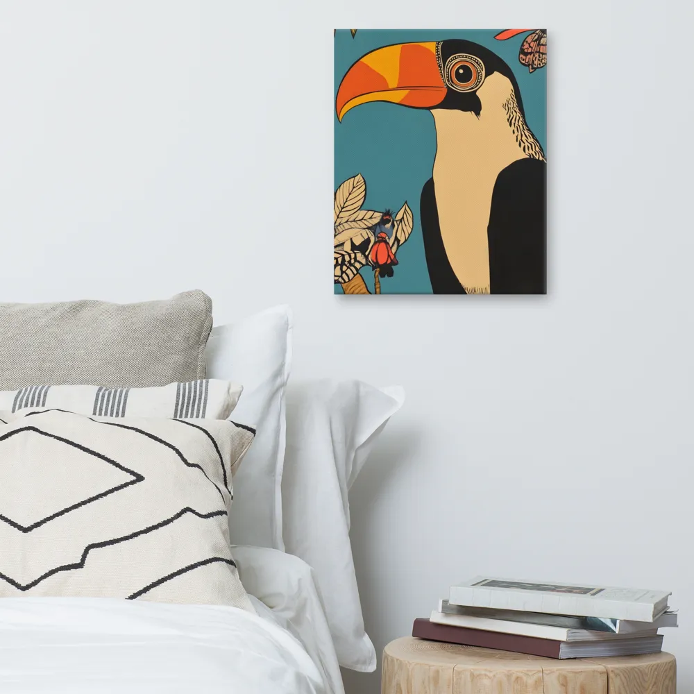 Tropical Majesty: The Toucan at Rest | Canvas | 16″×20″