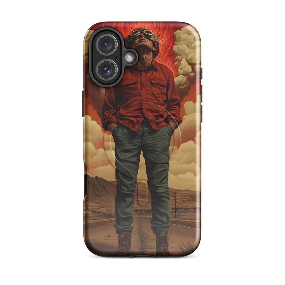 Defiant Spirit in a Surreal Landscape | Phone Case |  16 Plus | MagSafe® Tough Case | Glossy