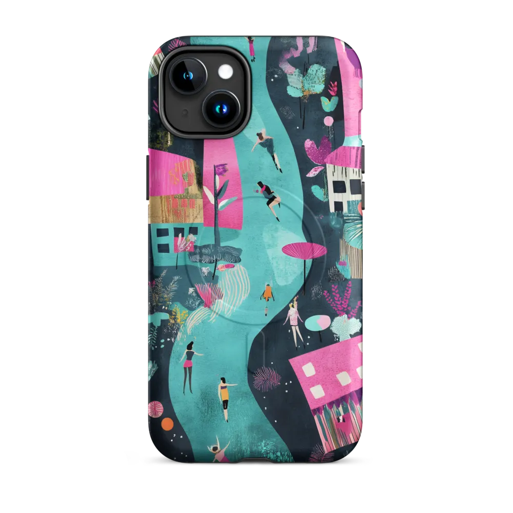 Whimsical Journey Through a Vibrant Landscape | Phone Case |  15 Plus | MagSafe® Tough Case | Matte