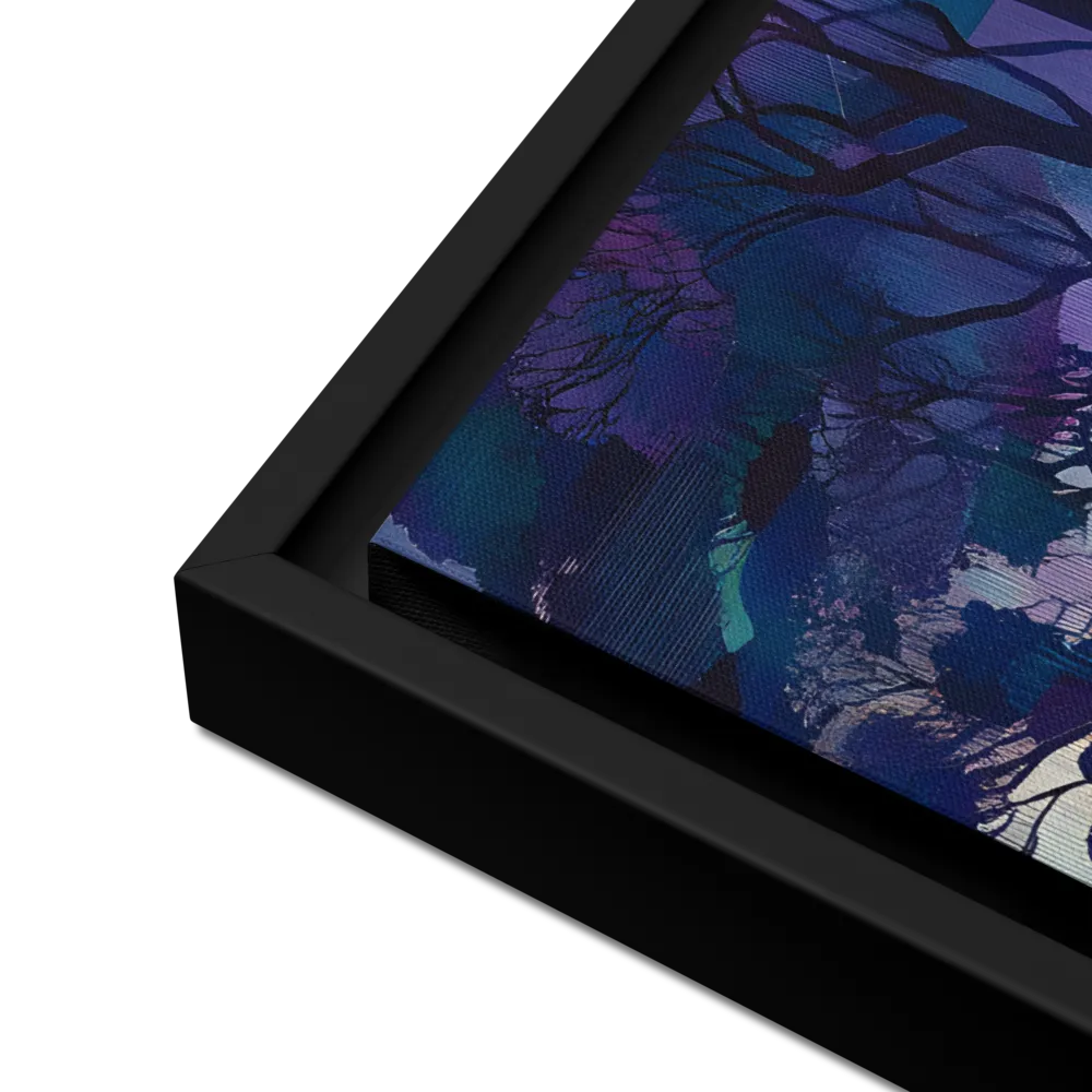 Tranquil Geometry: A Journey Through Color | Canvas with Black Frame | 16″×20″