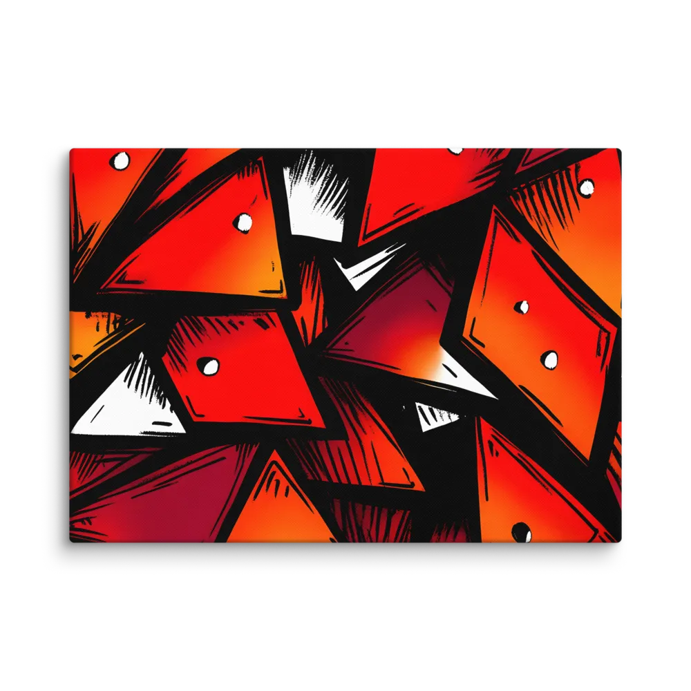 Dynamic Geometry of Red and Orange | Canvas | 20″×28″