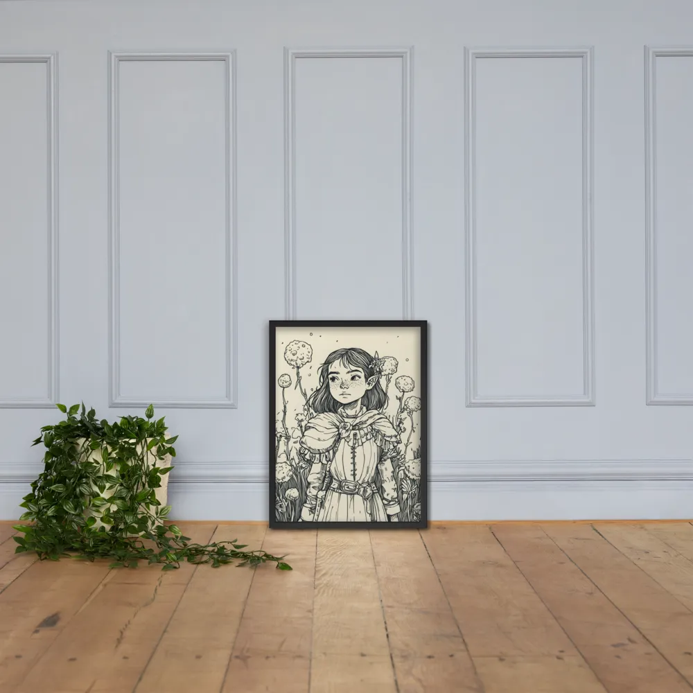 A Young Guardian of Nature | Poster with Black Frame | 18″×24″