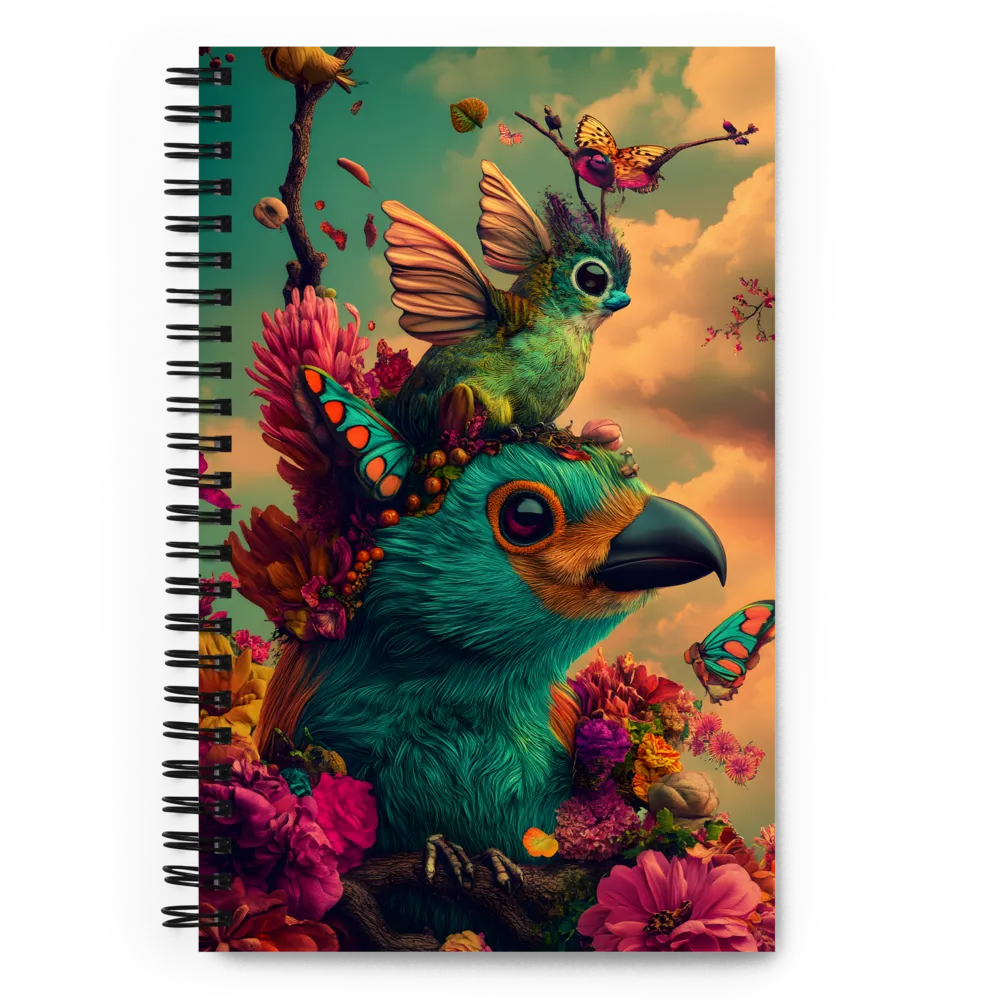 Whimsical Avian Fantasy | Spiral Notebook