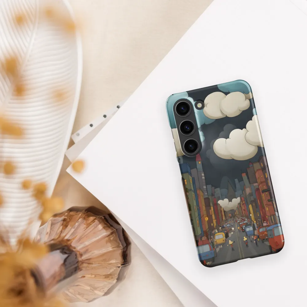 Urban Symphony: A City Awakens at Dusk | Phone Case |  S23 | Snap Case | Matte