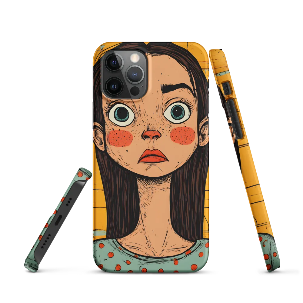 Wide-Eyed Portrait on Distressed Yellow Planks