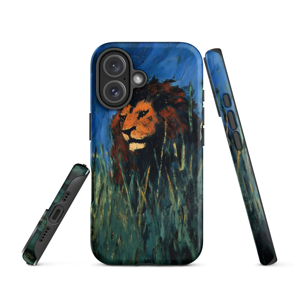 Encountering the King of the Savanna | Phone Case