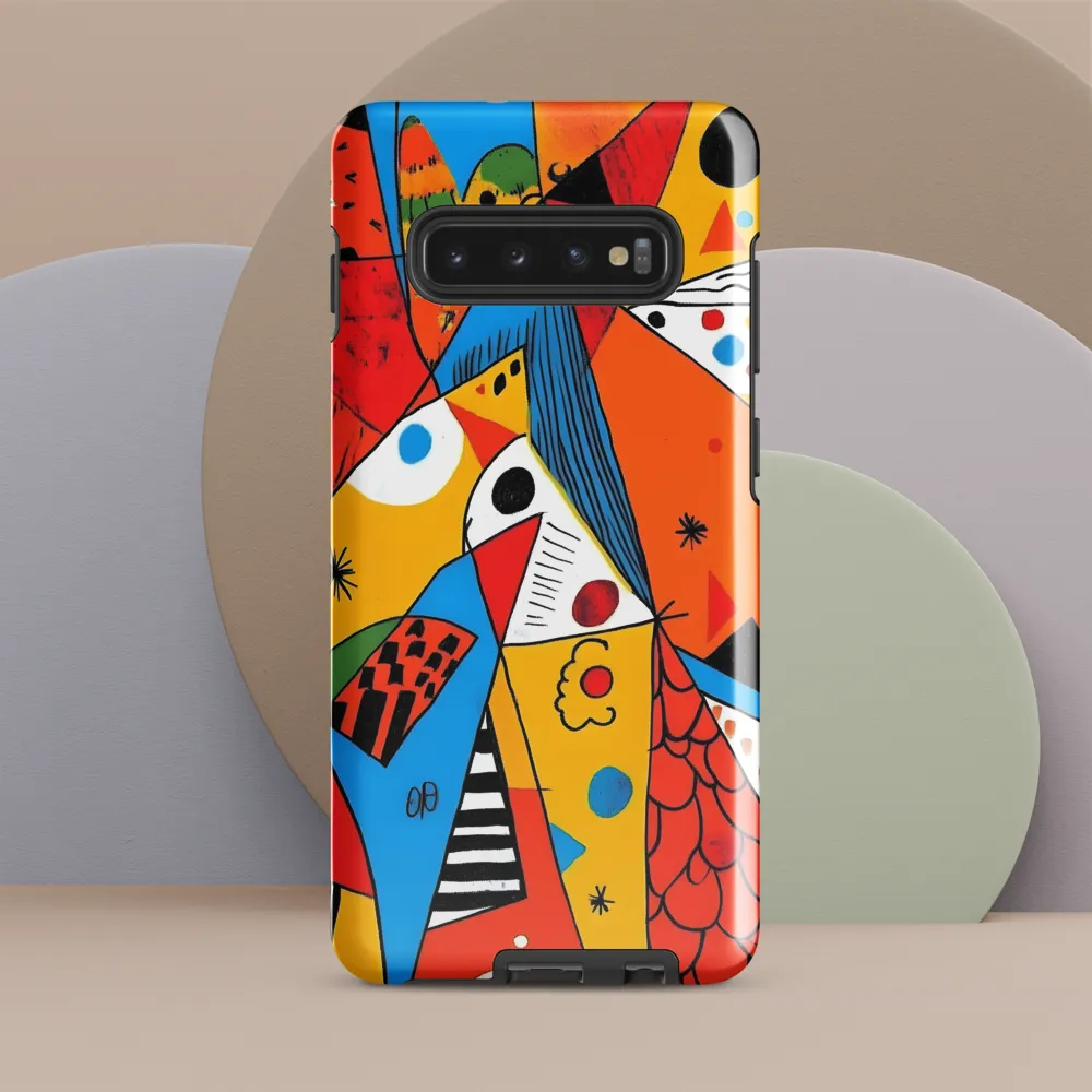 Geometric Playground: A Colorful Journey Through Abstract Landscapes | Phone Case |  S10 Plus | Tough Case | Glossy