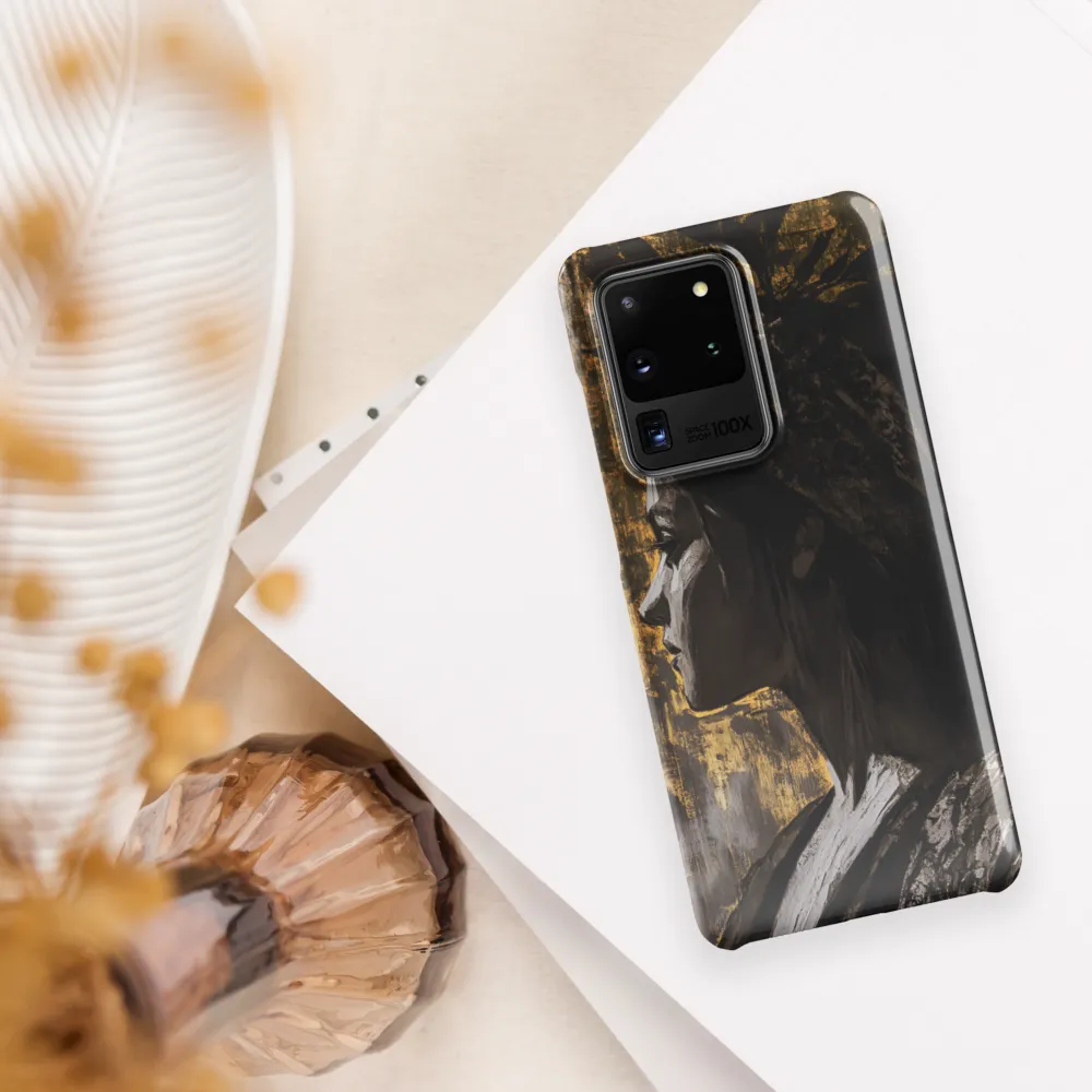 Golden Elegance: A Modern Profile Portrait