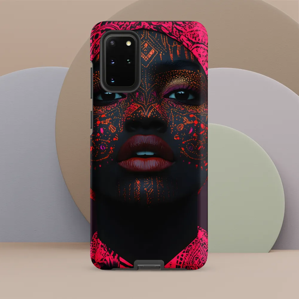 Neon Adornments: A Portrait of Cultural Expression