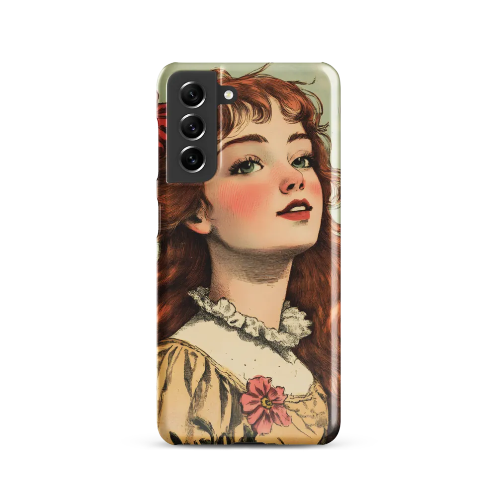 Whimsical Portrait of a Flower-Adorned Girl