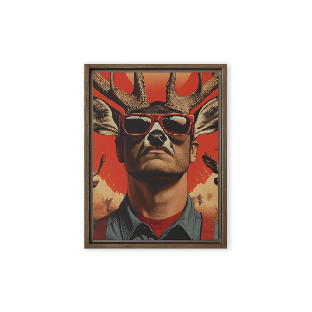 The Hunter's Spirit | Canvas with Brown Frame | 9″×12″