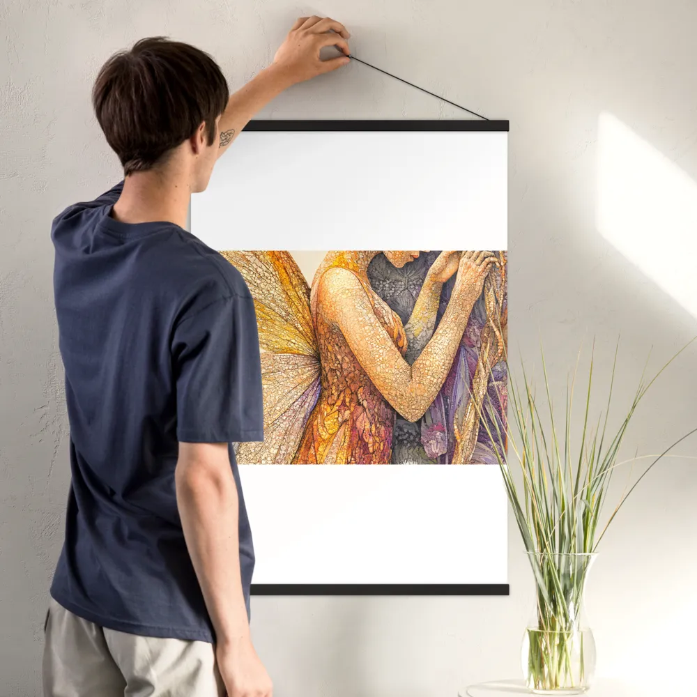 Whispers of the Frosted Meadow | Poster With Black Wood Hanger | 24″×36″