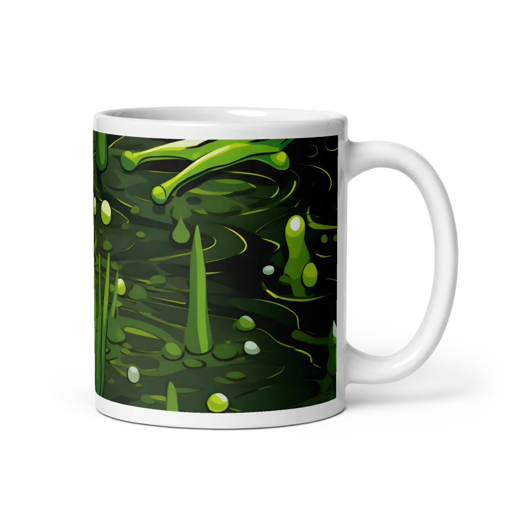 Green Harmony: Life Beneath the Surface | Mug with White inside | 11 oz