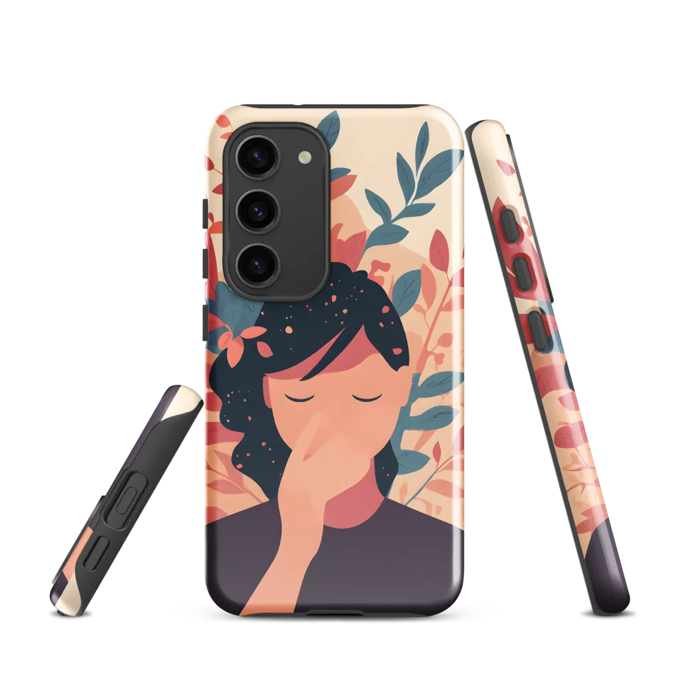 Whispers of Nature: A Serene Contemplation | Phone Case |  S23 | Tough Case | Glossy