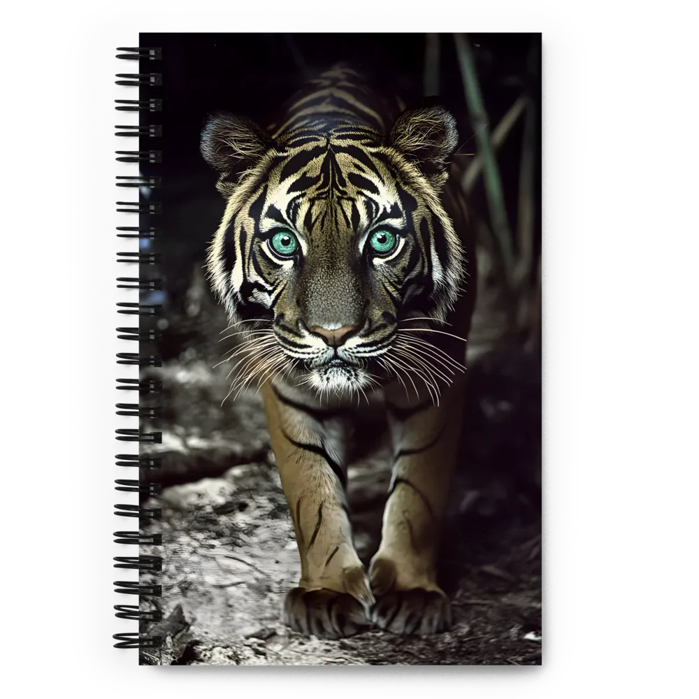 Majestic Gaze: The Tiger's Presence | Spiral Notebook