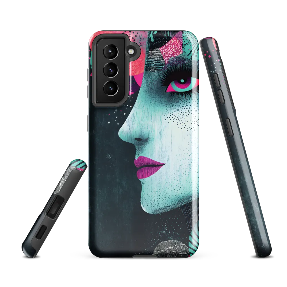 Mystical Beauty in Blue and Pink | Phone Case |  S21 FE | Tough Case | Glossy